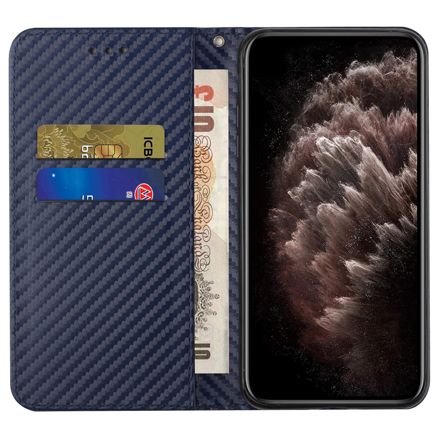 For Samsung Galaxy A55 5G Case Leather Magnetic Absorption Phone Wallet Cover - Blue For Samsung Galaxy A55 5G Case Leather Magnetic Absorption Phone Wallet Cover - Blue